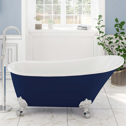 Eastbrook Richmond Blue and White Freestanding Bath