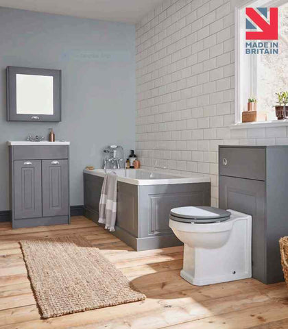 Kartell UK Astley Matt Grey Toilet and Basin Suite with Vanity Unit