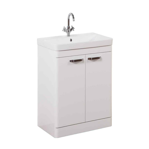 Kartell UK Options - White Gloss Toilet And Basin Suite With Vanity Unit