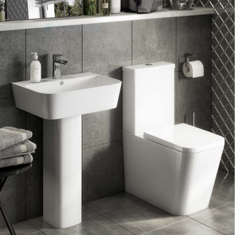 Kartell UK Genoa Square Bathroom Suite and Kruze Freestanding Bath