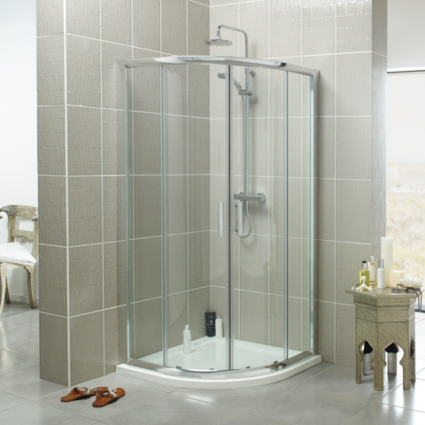 Kartell UK Trim Shower Enclosure Suites with Vanity Unit - Koncept Quadrant Shower Enclosure