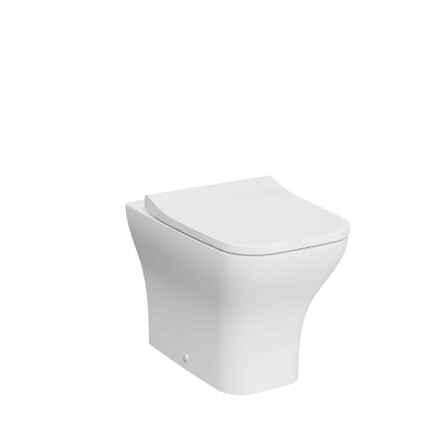 Kartell UK Eklipse Square Rimless BTW WC Pan with Soft Close Seat