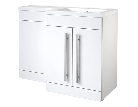 Kartell UK Matrix White Gloss 2-Door L-Shaped Furniture Pack