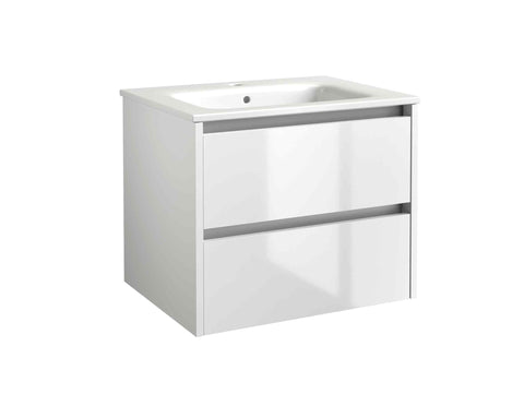 Kartell UK City - White Gloss Toilet And Basin Suite With Vanity Unit