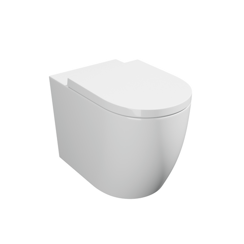 Kartell UK Genoa Round Back-to-Wall WC Pan with Premium Soft Close Seat