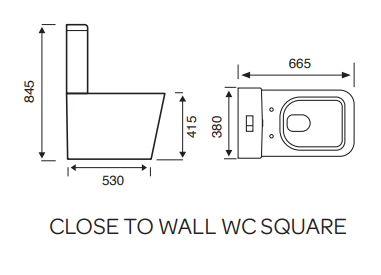 Kartell UK Genoa Square Shower Enclosure Suites Without Vanity - KV6 Frameless Side Panel