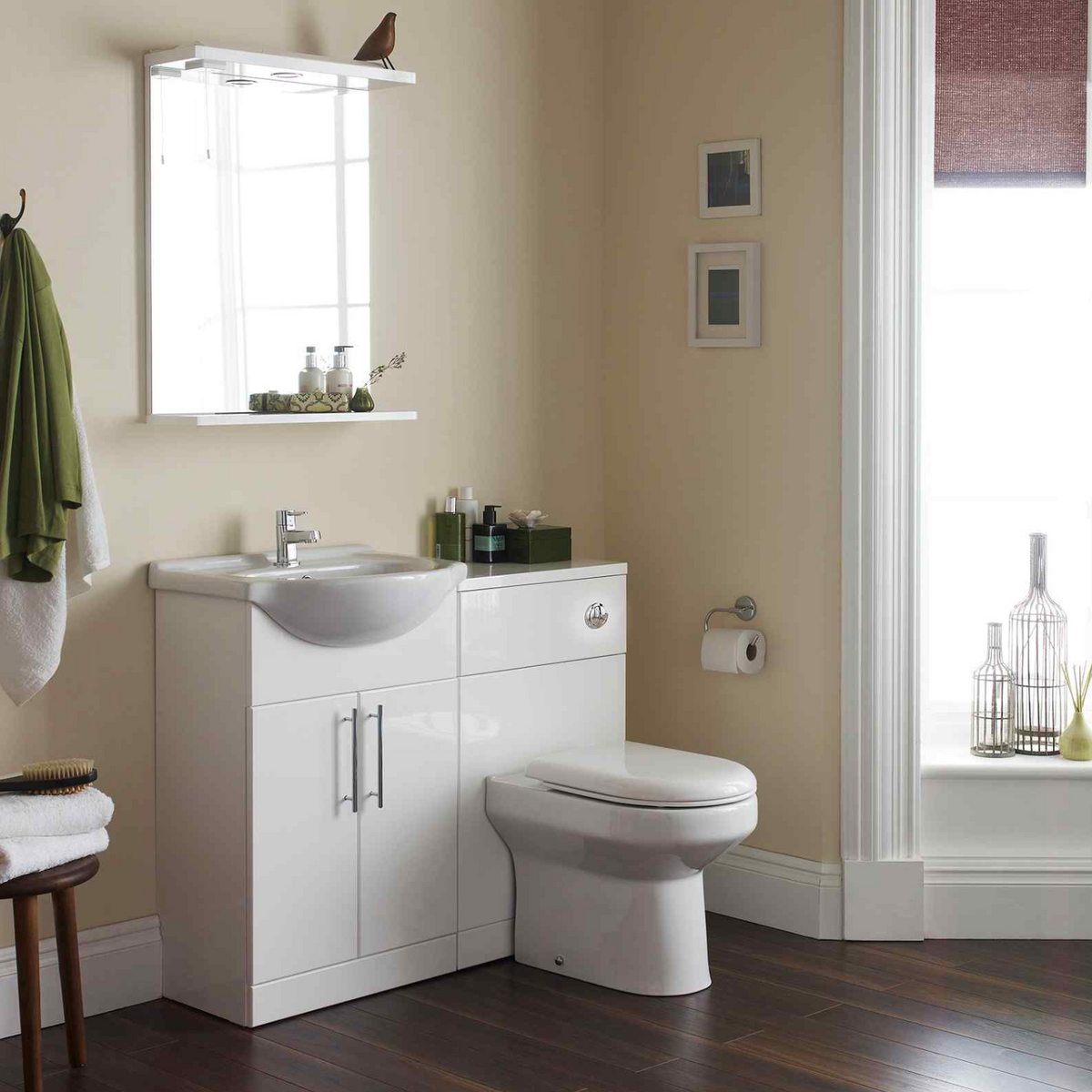 Impakt Toilet and Basin Suite with Vanity Unit Storage