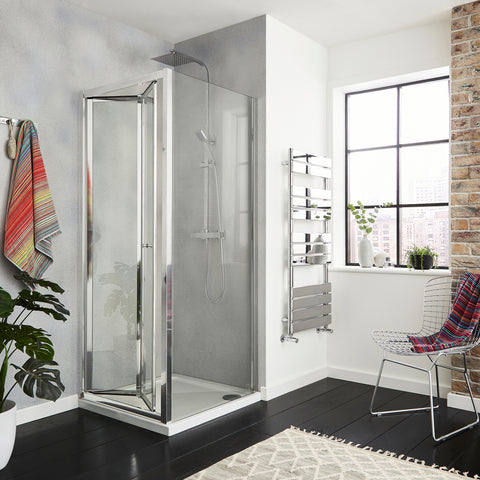 Kartell UK Arc Cashmere Shower Enclosure Suites and Vanity Unit - KV6 bi-fold door