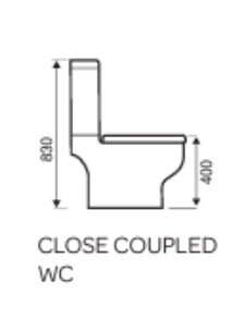Kartell UK Options 600 Close-Coupled WC Pan with Soft Close Seat