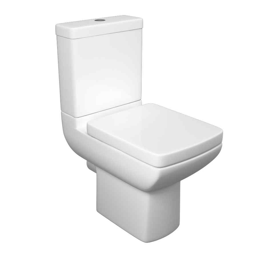 Kartell UK Pure Ceramic Corner WC Pan Set with Soft Close Seat