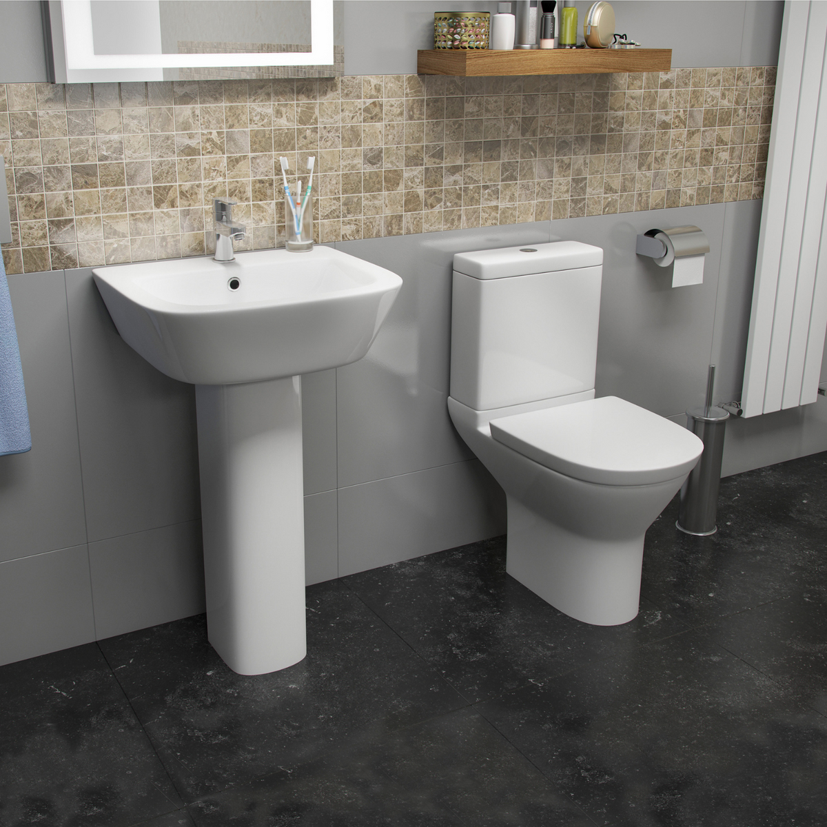 Kartell UK Project Round Toilet and Basin Suit Without Vanity