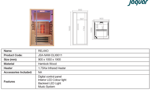 Jaquar Solo One Infrared Sauna