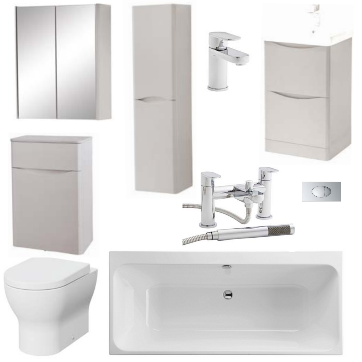 ARC Cashmere Modern Bathroom Suite with Vanity Unit