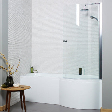 Kartell UK Adapt P-Shaped Shower Bath 1500 X 850mm Right Hand