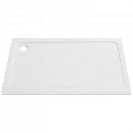 white 1000 x 700mm Rectangular Anti Slip Shower Tray