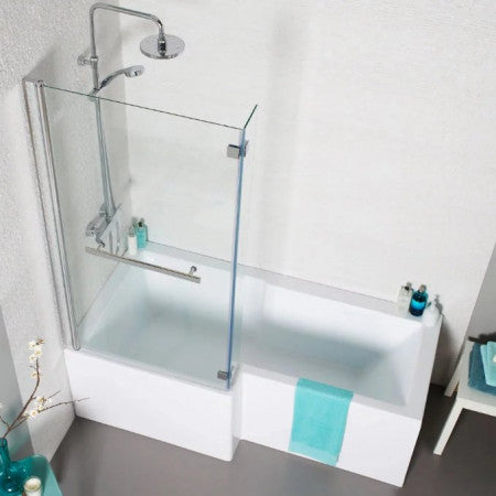 Kartell UK Tetris Square Shaped Shower Bath 1600 x 850mm Left Hand