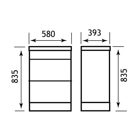 Eastbrook Oslo 58 Anthracite Drawer Unit