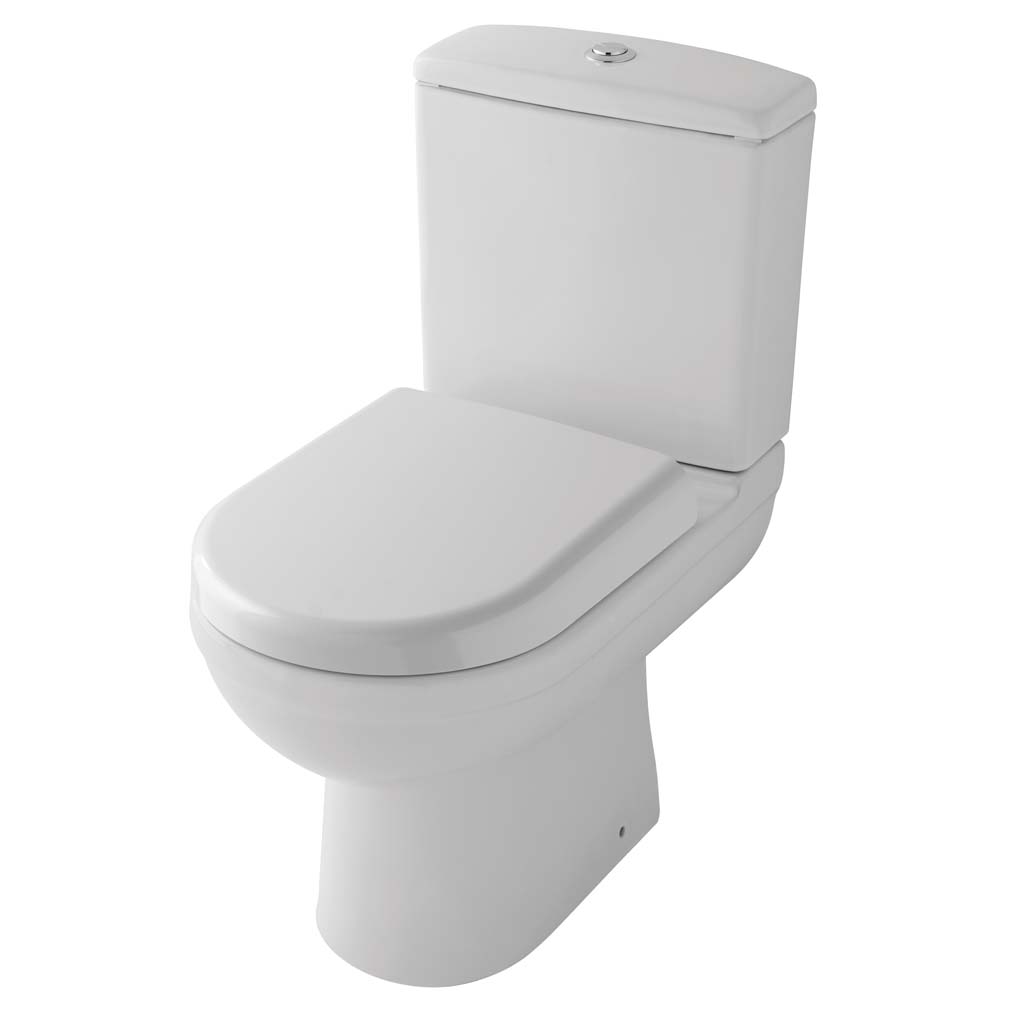 Eastbrook Dura BTW CC Pan, Cistern, and Deluxe Seat - White