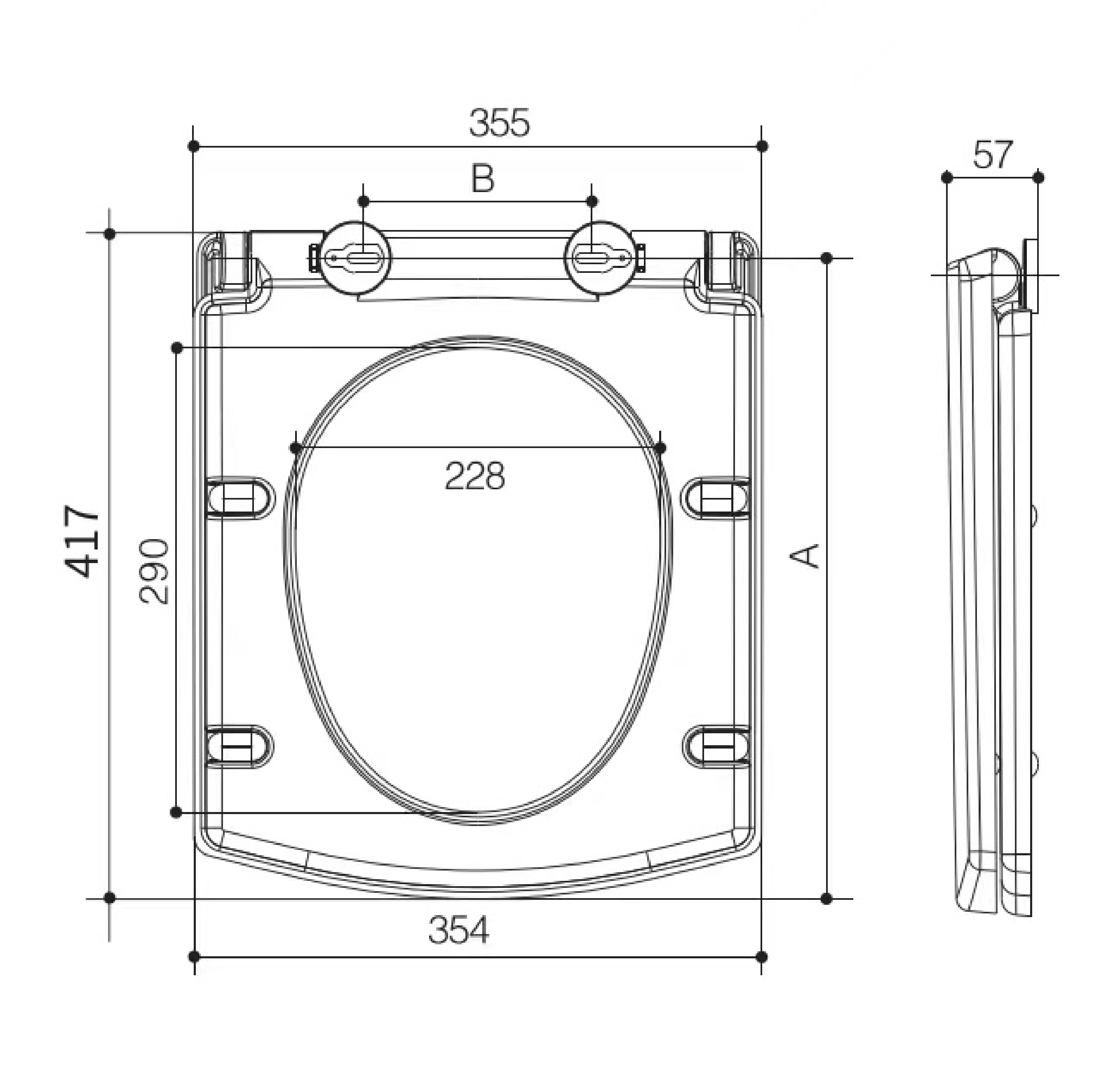 Mentmore Close Coupled Back To Wall WC Pan with Fixings - White