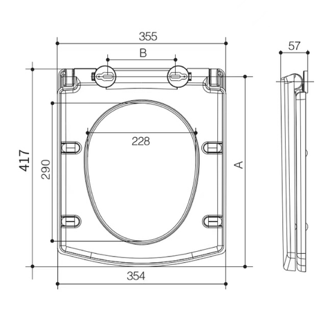 Mentmore Close Coupled Back To Wall WC Pan with Fixings - White