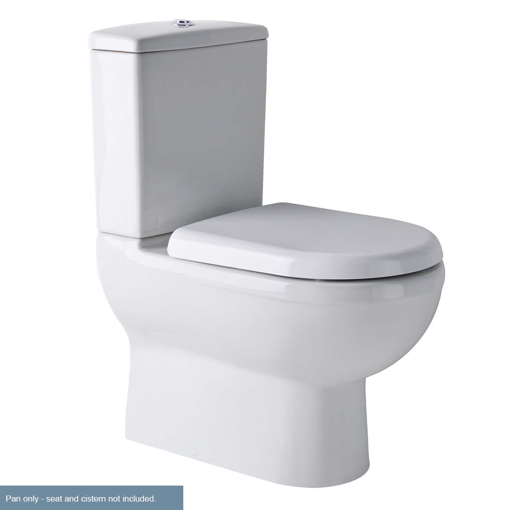 Eastbrook Dura BTW CC Pan, Cistern, and Deluxe Seat - White