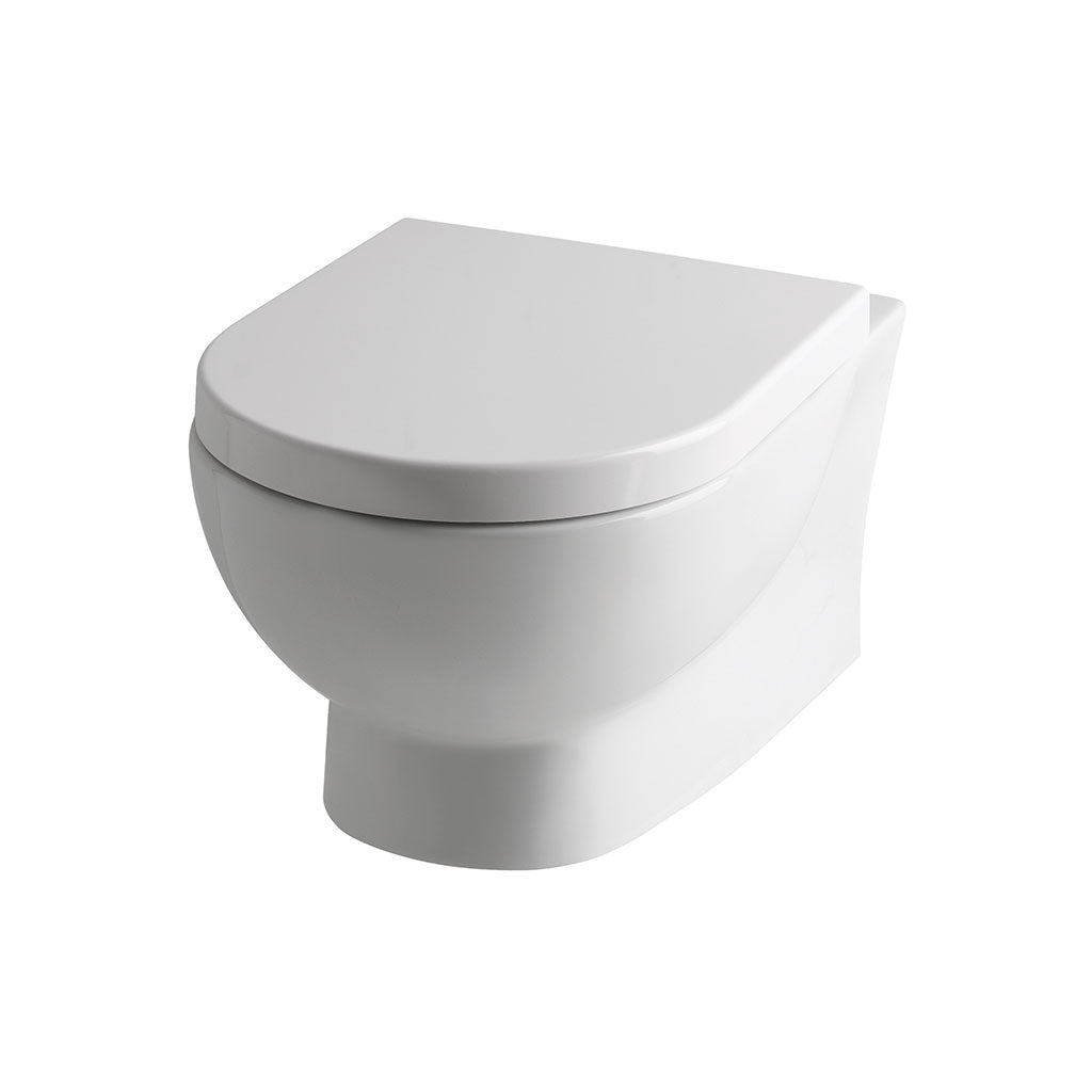 Eastbrook Farringdon Rimless Wall Hung WC Pan with Fixings - White