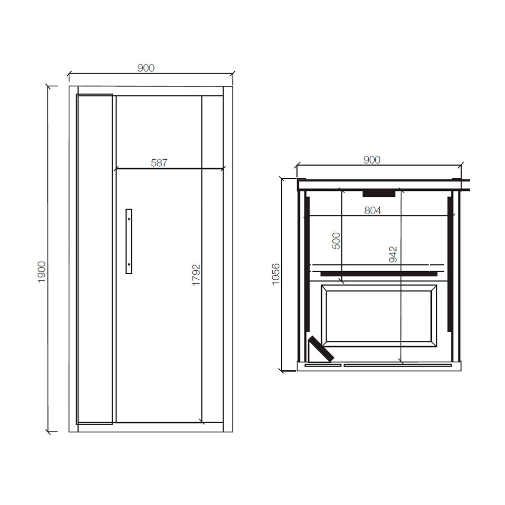 Jaquar Solo One Infrared Sauna size