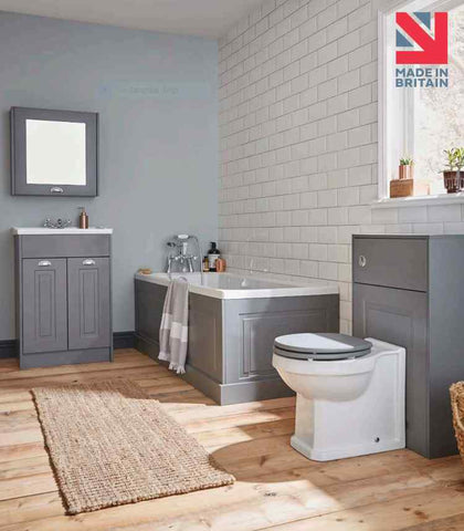 Kartell UK Astley Matt Grey Bathroom Suite With Vanity Unit and Astlea Bath