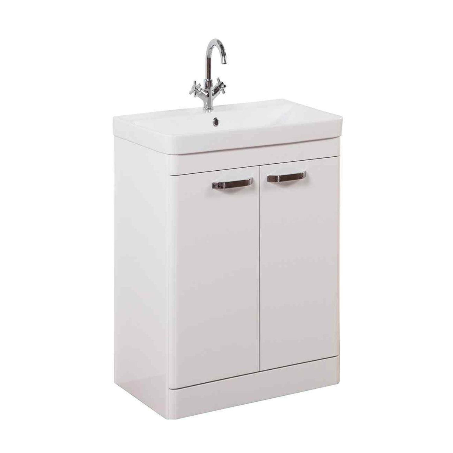 Kartell UK Options - White Gloss Toilet And Basin Suite With Vanity Unit