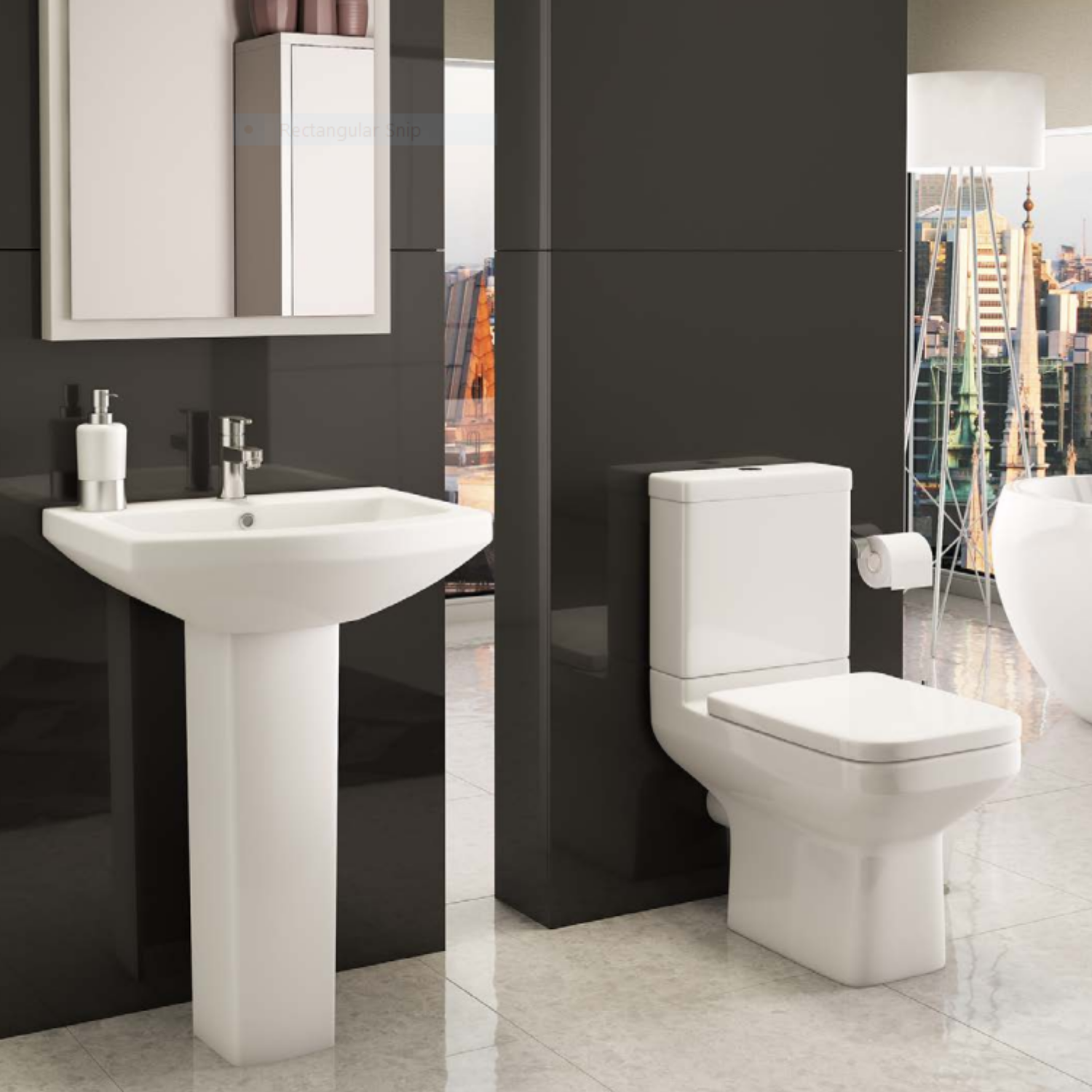 Kartell UK Trim Bathroom Suite with Spirit Duo Bath