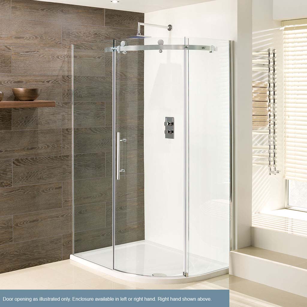 Eastbrook Volente Offset Quad Silver Chrome Shower Enclosure