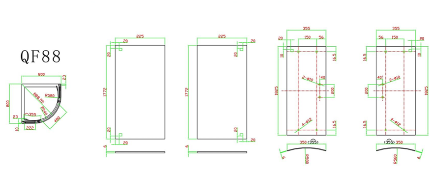 Eastbrook Volente Quad 800 Silver Chrome Shower Enclosure