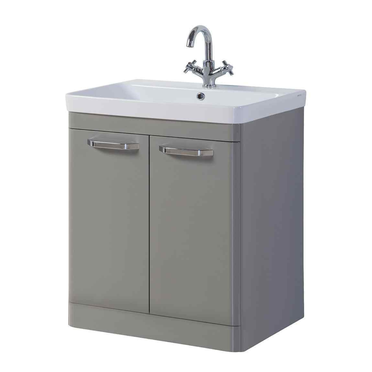 Kartell UK Options Basalt Grey Shower Bath Suites With Vanity Unit and Refine Bath