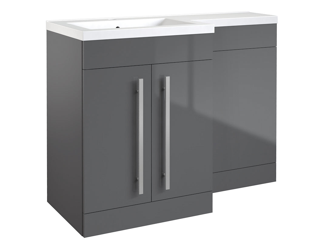 Kartell UK Matrix Storm Grey Gloss Matrix 2-Door L-Shaped Furniture Pack