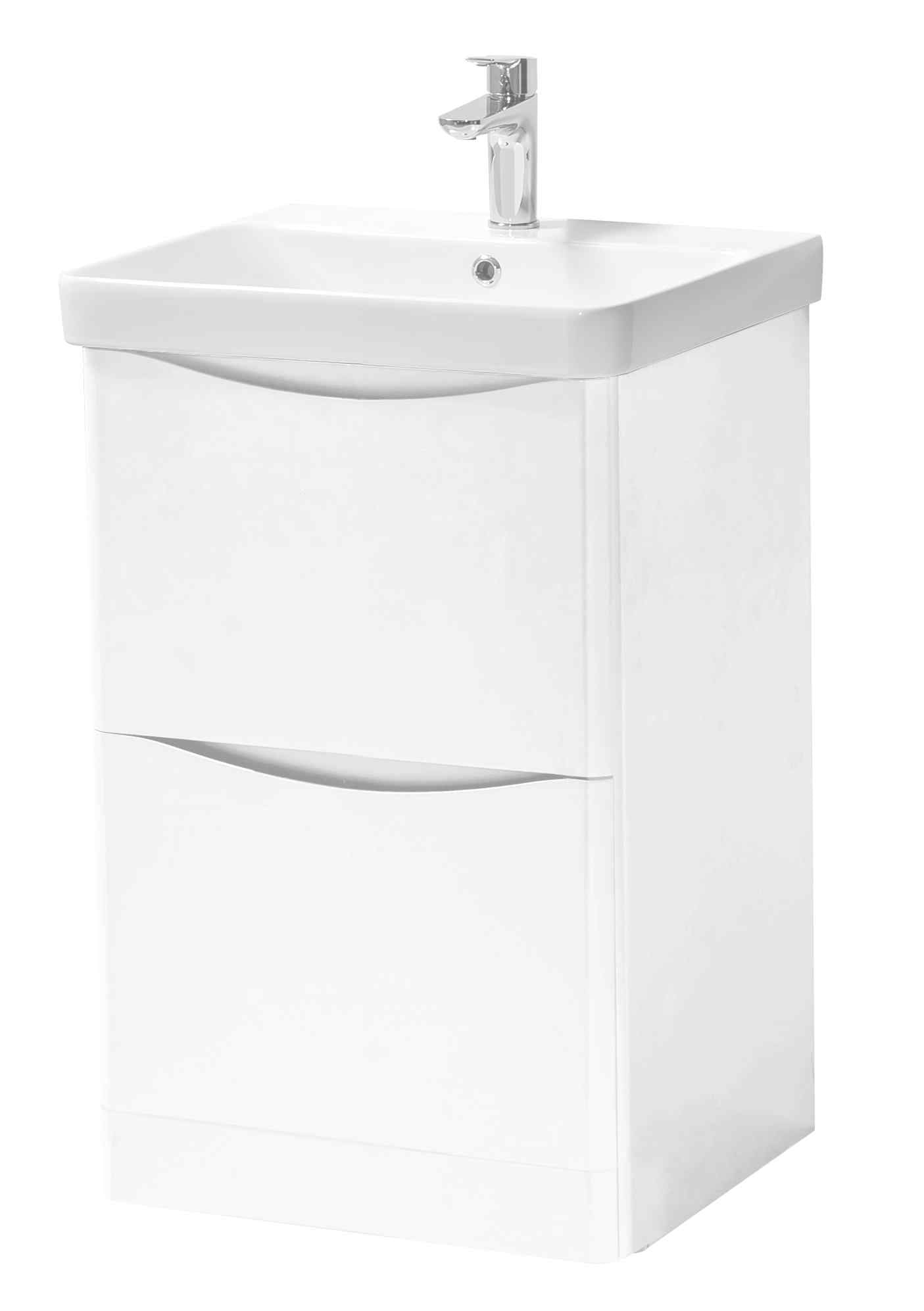 Kartell Floor Standing Basin Arc White Gloss 2-drawer