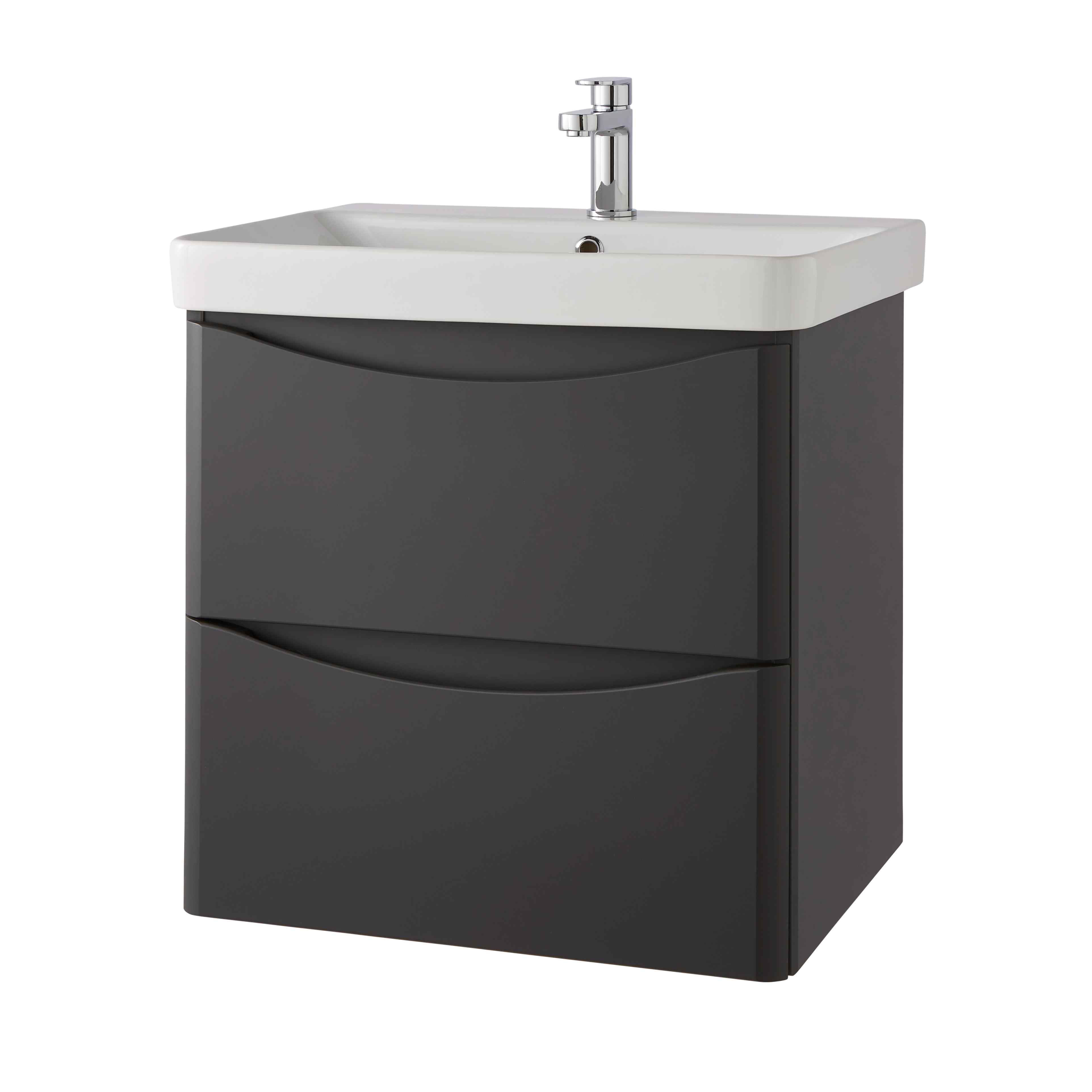 Kartell UK Arc Matt Graphite Wall Mounted Basin