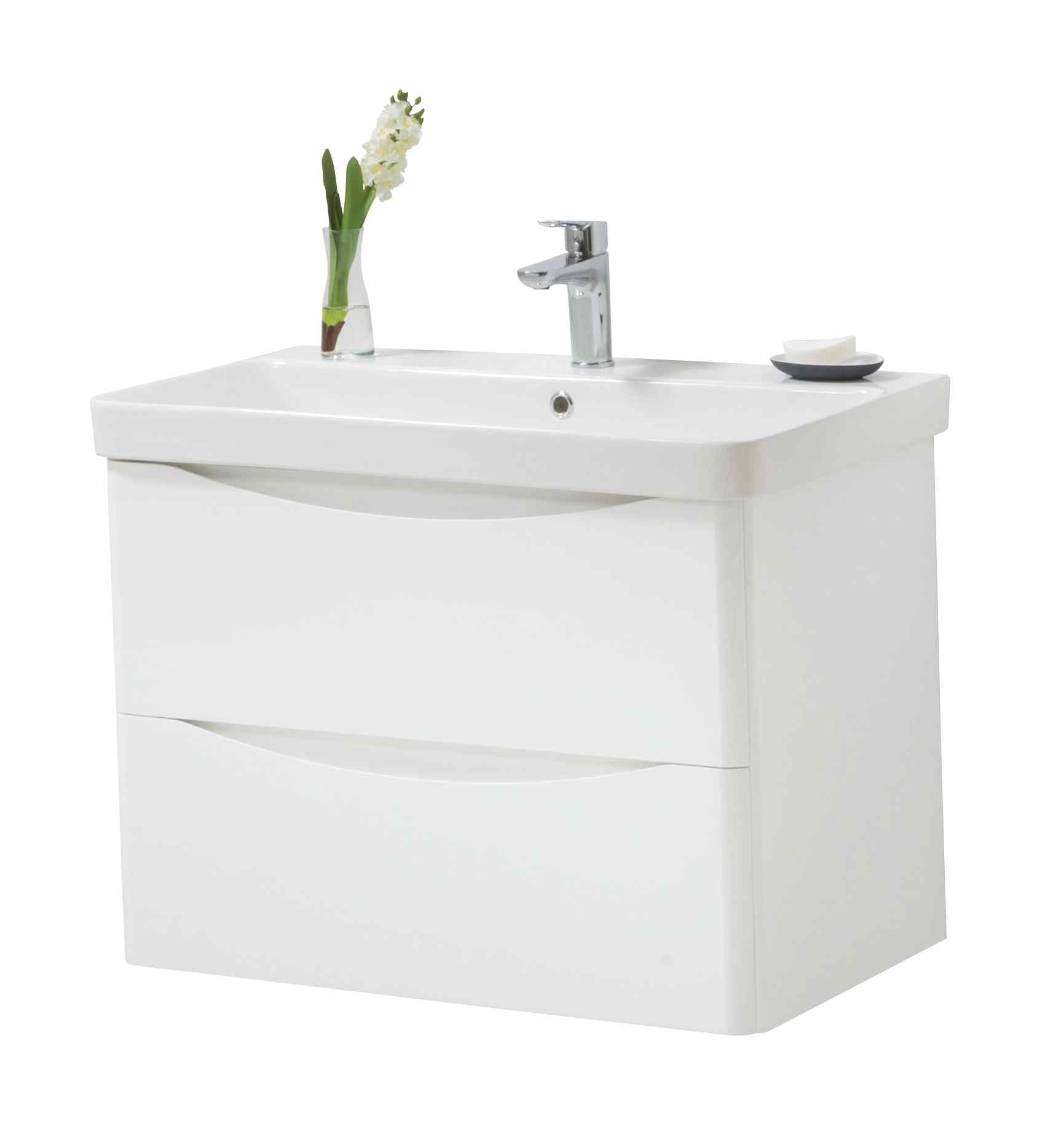 Kartell UK Arc White Gloss Wall Mounted Basin