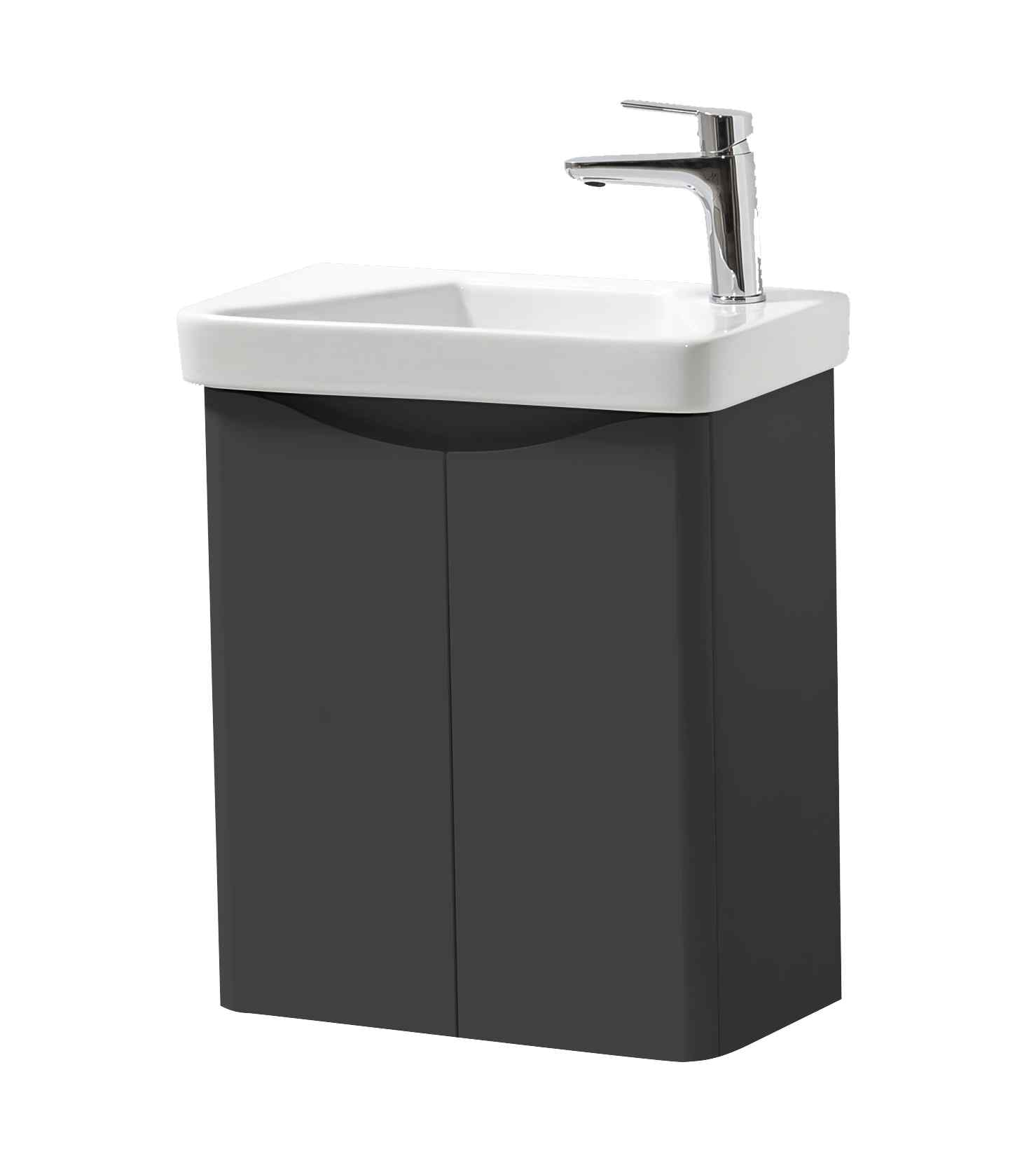 Kartell Vanity Unit Arc Matt Graphite Wall Mounted