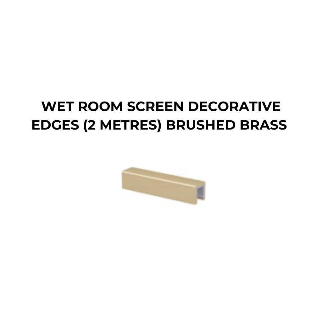 Decorative Wet Room Screen Edge (2 Metres) – Chrome, Black, Brushed Brass