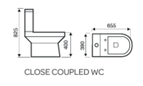 Kartell UK Style C/C Open Back WC Pan, C/C Cistern, and Soft Close Seat Set