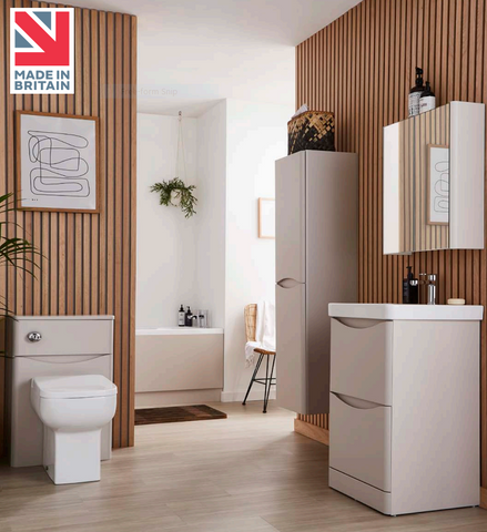 Kartell UK Arc Cashmere Bathroom Suite With Vanity Unit and Spirit Duo Bath