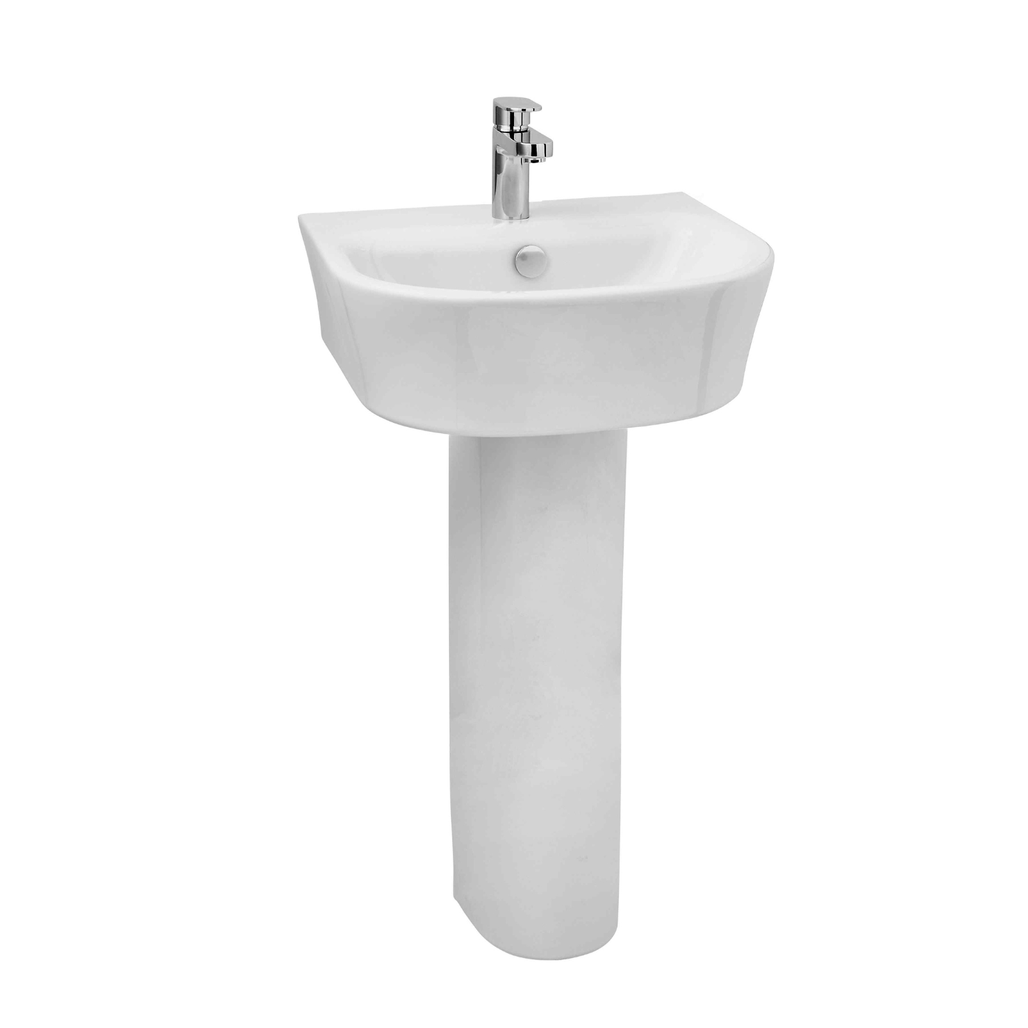 Kartell UK Premium Eklipse Round Bathroom Suite with 1000/1100mm Vanity Unit, Basin, and Toilet