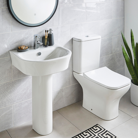 Kartell UK Eklipse Square Toilet and Basin Suite without Vanity Unit