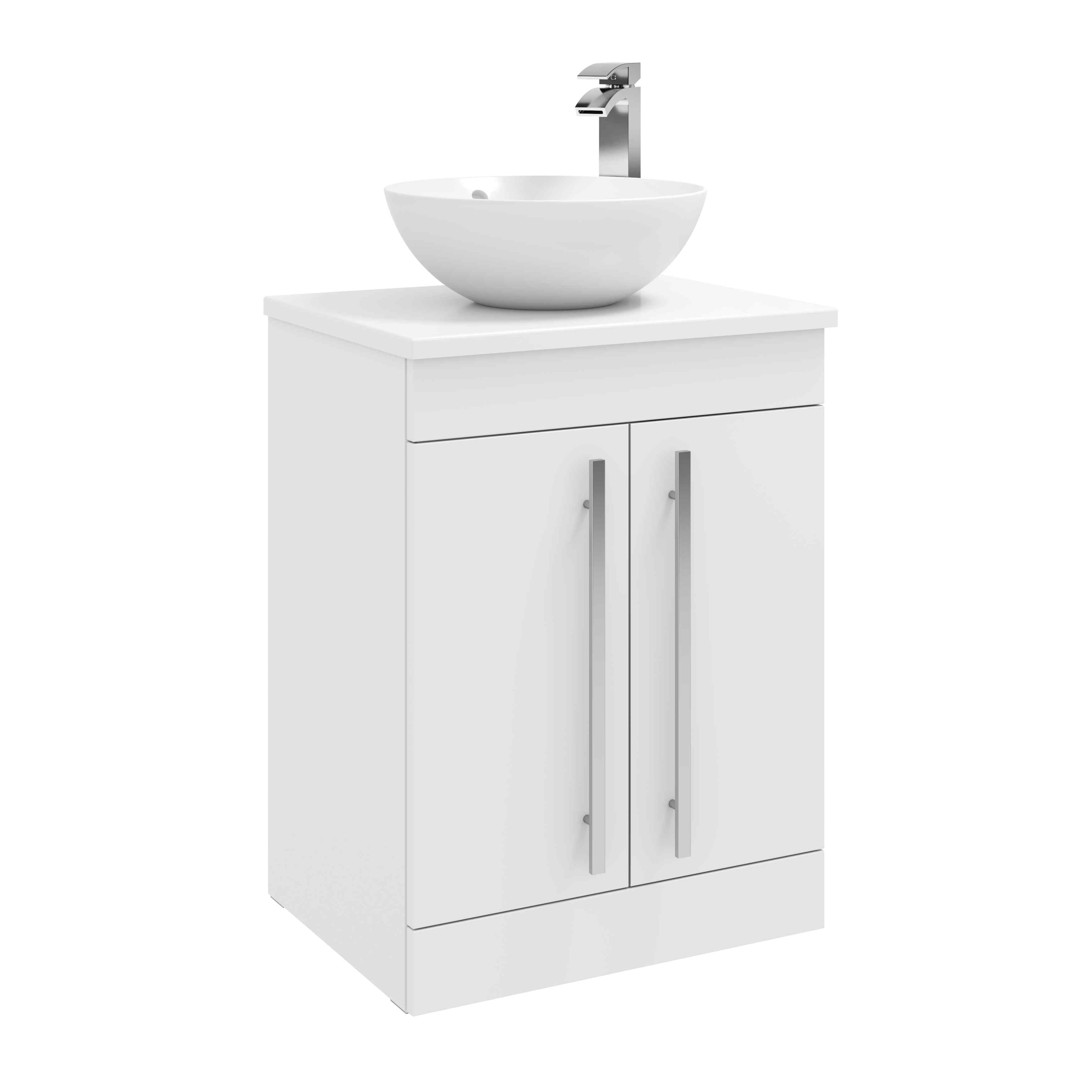 Kartell UK Purity White Gloss 600mm Floor Standing 2 Door Unit