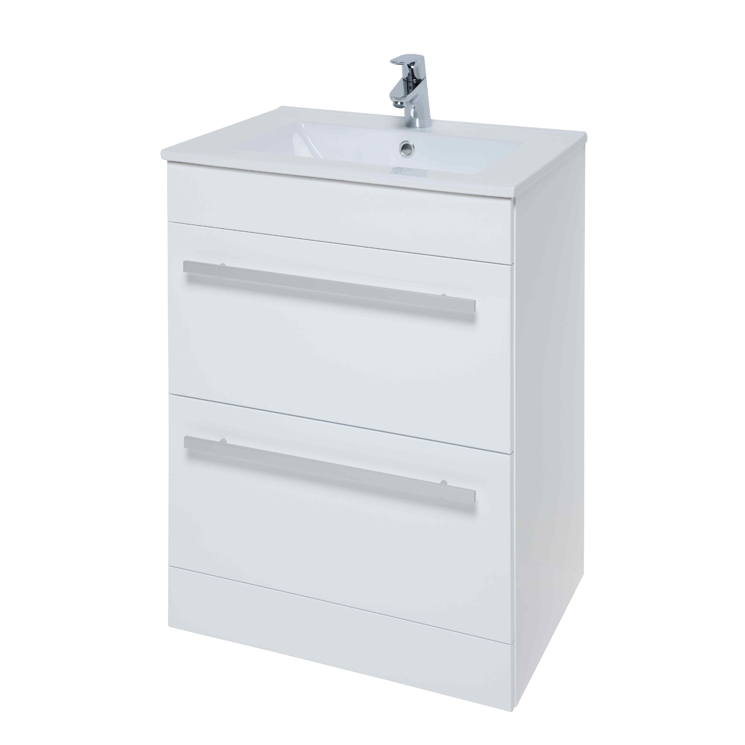 Kartell UK Purity White Gloss 2 Drawer Floor Standing Basin Unit