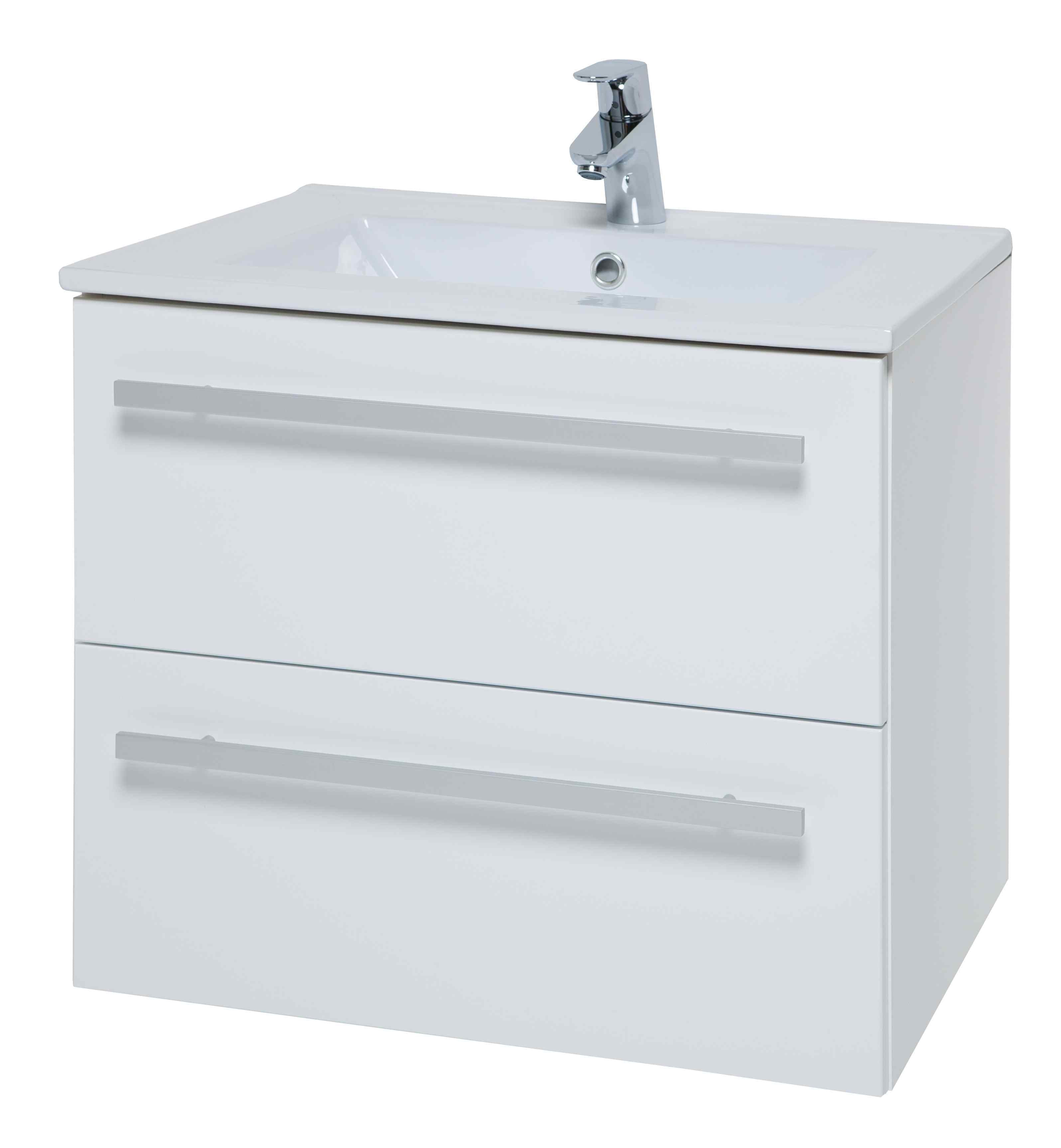 Kartell UK Purity White Gloss Bathroom Suite with Vanity Unit - Kruze Freestanding Bath