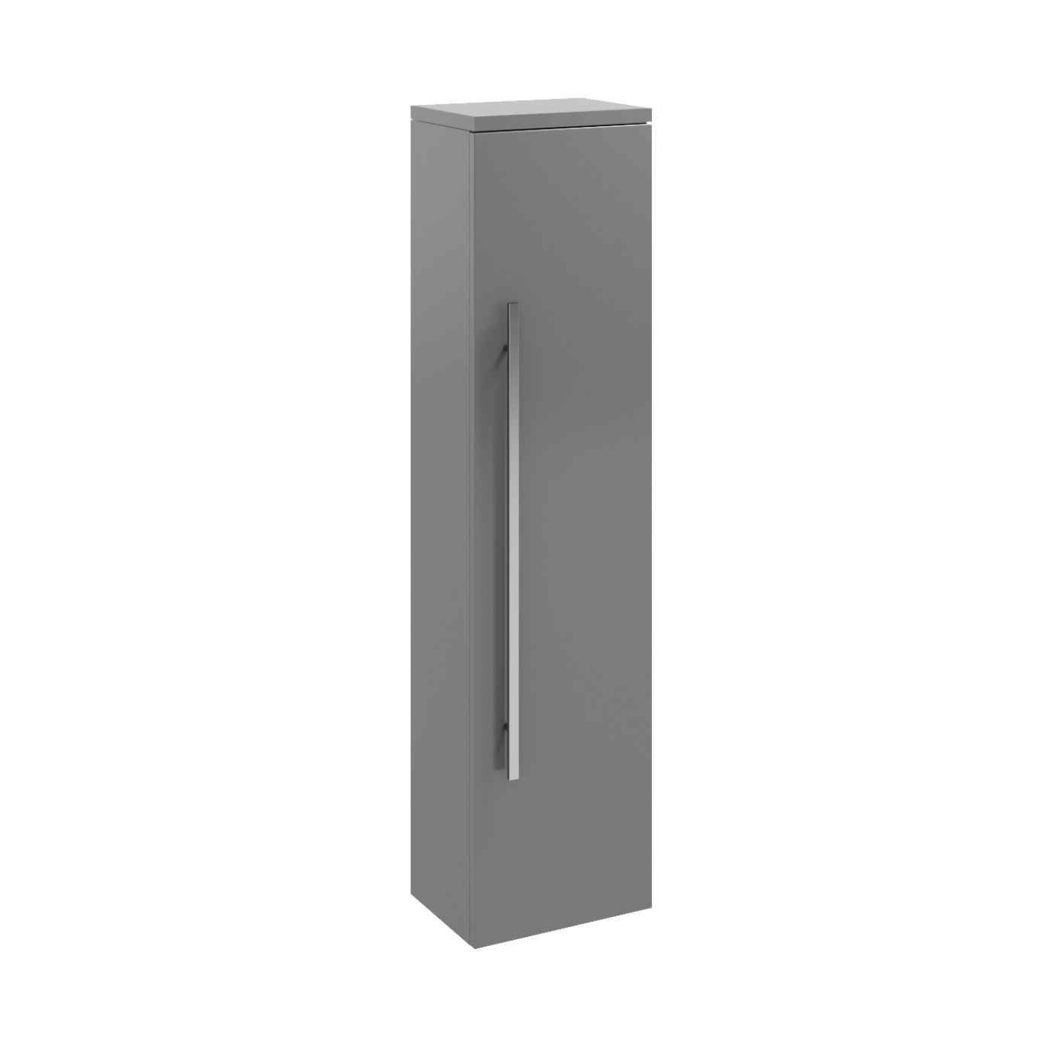 Kartell UK Purity Storm Gray Gloss Shower Bath Suites with Vanity Unit and Refine Duo Bath