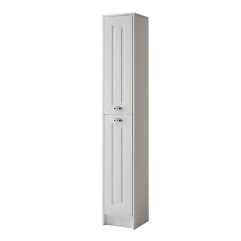 Kartell UK Astley Matt White Shower Enclosure Suites with Vanity Unit - KV6 sliding door