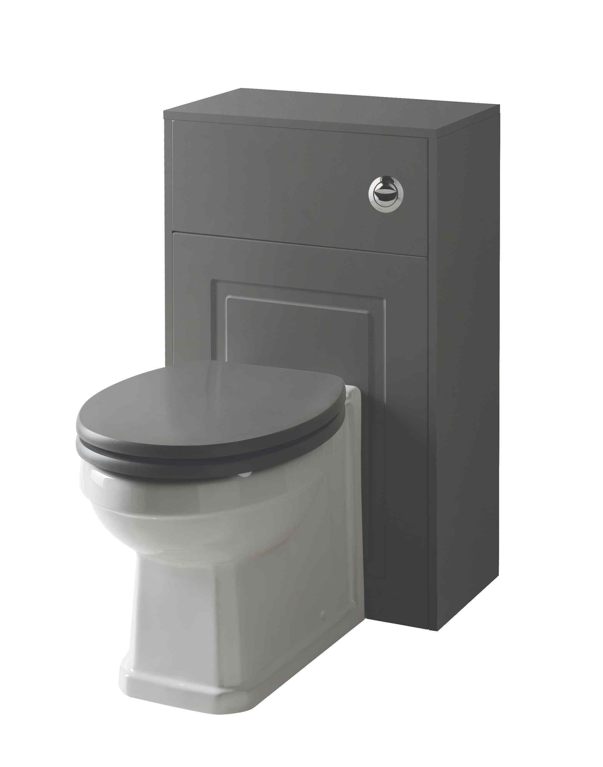 Kartell UK Astley Matt Grey Toilet and Basin Suite with Vanity Unit