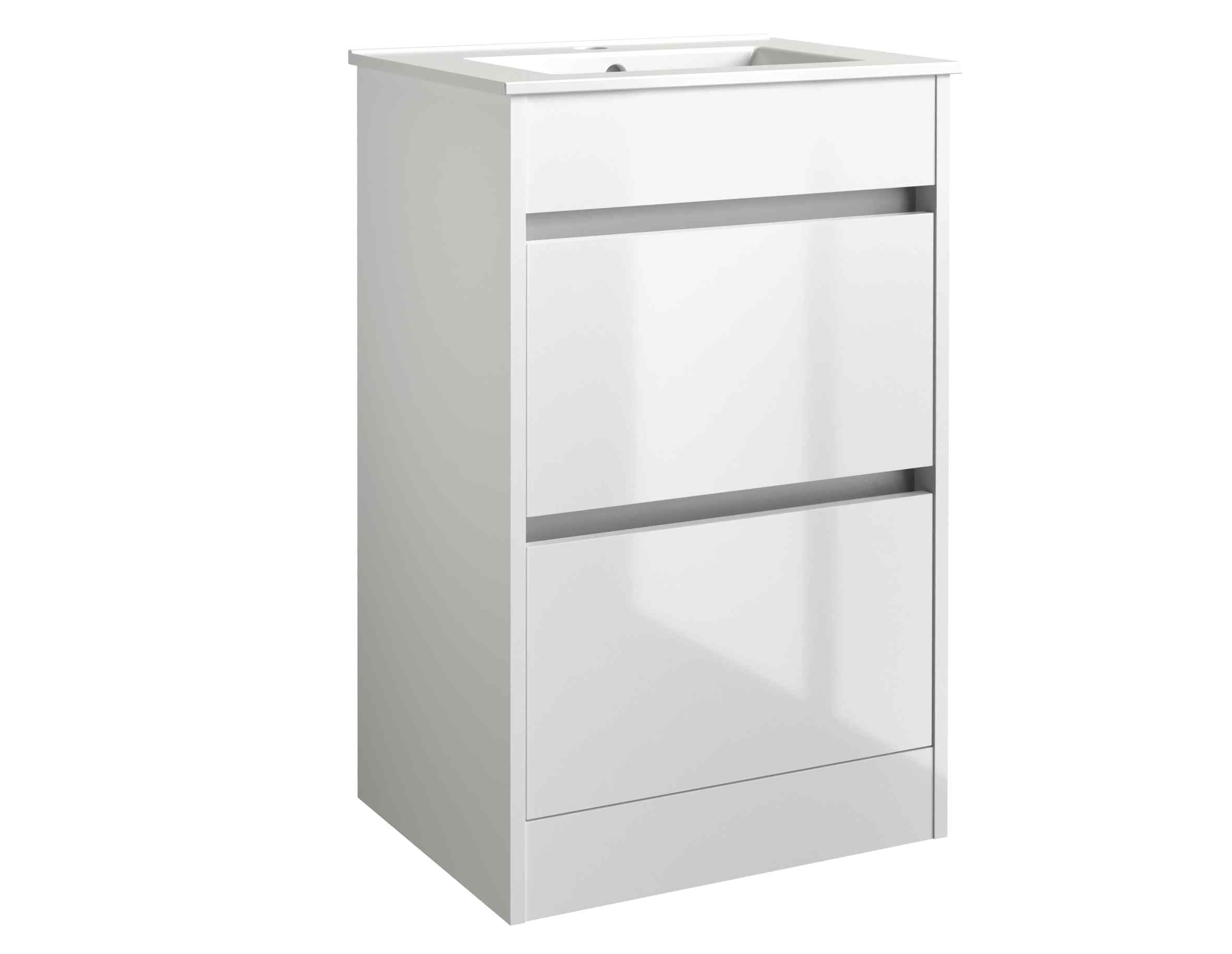 Kartell UK City White Gloss Floor Standing Vanity Unit